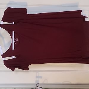 Maroon cozy tee